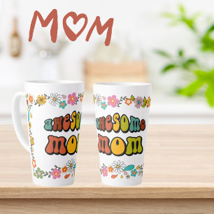 Phantastische MAMA 70er Jahre themed Blume Power L Milchtasse