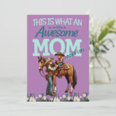 Phantastische Mama Cowgirl Muttertag Personalisier Karte (Stehend Vorderseite)
