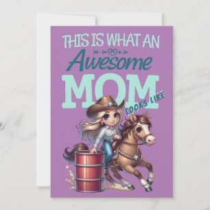Phantastische Mama Cowgirl Muttertag Personalisier Karte