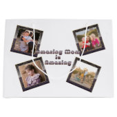 Phantastische Mama ist Phantastisch 4 FotoCollage Große Geschenktüte (Vorderseite)