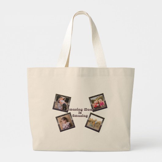 Phantastische Mama ist Phantastisch 4 FotoCollage Tragetasche (Rückseite)