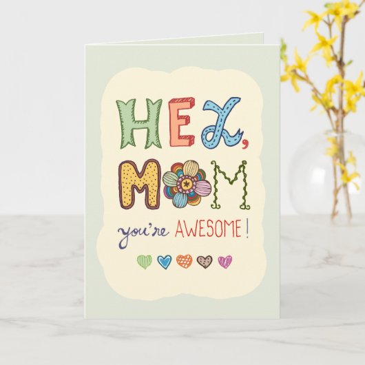 Phantastische Mama Muttertagskarte Karte (Gelbe Blume)