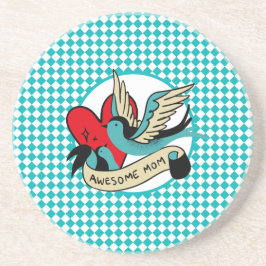 Phantastische Mama Tattoo und Harlequin Getränkeuntersetzer
