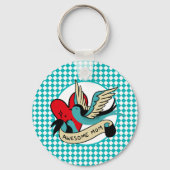 Phantastische Mama Tattoo und Harlequin Schlüsselanhänger (Rückseite)