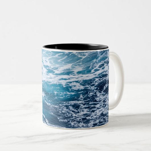 Phantastische Meereswellen | Bestes Geschenk für M Zweifarbige Tasse (VorderseiteRechts)