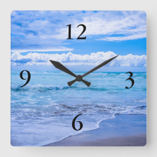phantastische Meereswellen Quadratische Wanduhr