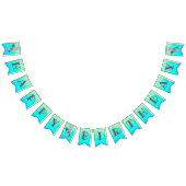 Phantastische Meerjungfrau mit Regenbogenhaar und Wimpelkette (Alle)