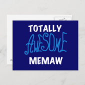 Phantastische Memaw Blue T - Shirt Postkarte (Vorne/Hinten)
