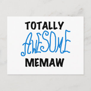 Phantastische Memaw Blue T - Shirt und Geschenke Postkarte