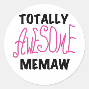 Phantastische Memaw Pink Tshirts und Geschenke Runder Aufkleber