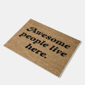 Phantastische Menschen leben hier Fußmatte (Schrägansicht)