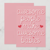 Phantastische Menschen machen Phantastische Babys  Einladung (Vorne/Hinten)