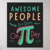 Phantastische Menschen sind am Pi-Day glücklichen Poster (Vorne)