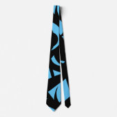 Phantastische Moderne Kunst Blau / Schwarz 2 Krawatte (Vorderseite)