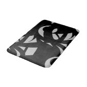 Phantastische Moderne Kunst Grau / Schwarz Badematte (Schrägansicht)