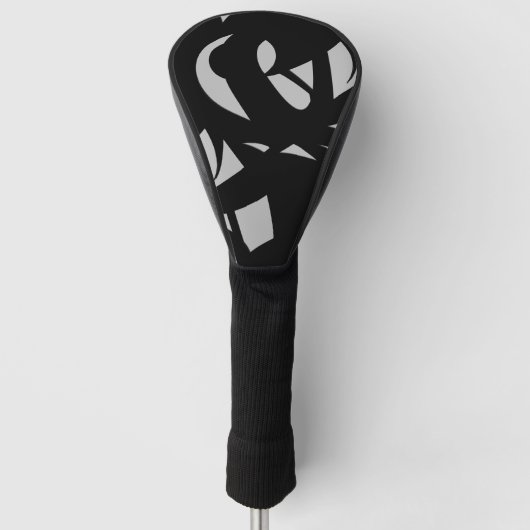 Phantastische Moderne Kunst Grau / Schwarz Golf Headcover (Vorderseite)