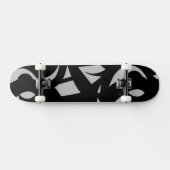 Phantastische Moderne Kunst Grau / Schwarz Skateboard (Horizontal)