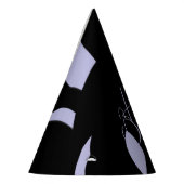 Phantastische Moderne Kunst Lila / Schwarz Partyhütchen (Links)