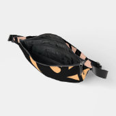 Phantastische moderne Kunstpfirsich / Schwarz Bauchtasche (Offen)