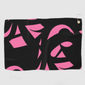 Phantastische Moderne Rosa / Schwarz Golfhandtuch (Horizontal)
