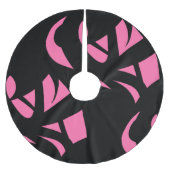 Phantastische Moderne Rosa / Schwarz Polyester Weihnachtsbaumdecke (Vorderseite)