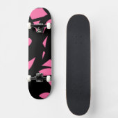 Phantastische Moderne Rosa / Schwarz Skateboard (Vorderseite)
