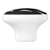 Phantastische Moderne Schwarz/Weiß Keramikknauf (Seitenansicht)