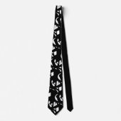 Phantastische Moderne Schwarz/Weiß Krawatte (Vorderseite)