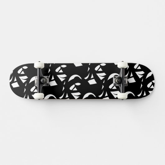 Phantastische Moderne Schwarz/Weiß Skateboard (Horizontal)