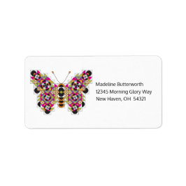 Phantastische Monarch Butterfly Quilt Muster Label Adressaufkleber