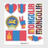 Phantastische Mongolische Staatssymbole Aufkleber (Blatt)