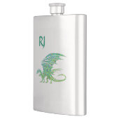 Phantastische Mosaik-Monogramm-Flasche Flachmann (Links)