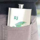 Phantastische Mosaik-Monogramm-Flasche Flachmann (Beispiel)