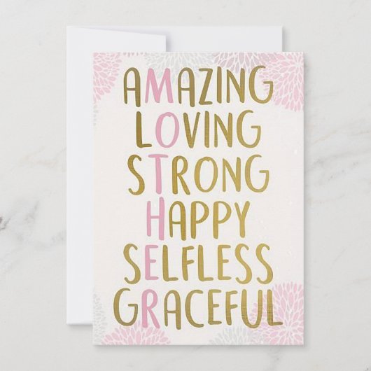 Phantastische Mutter Feiertagskarte (Vorderseite)