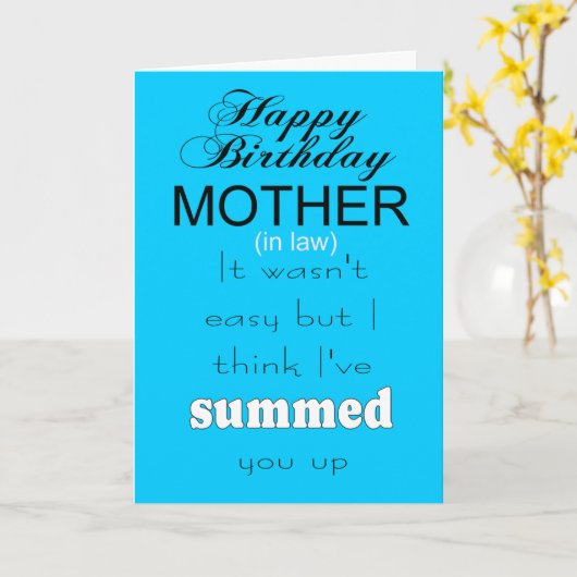 phantastische Mutter zum Geburtstag Karte (Gelbe Blume)