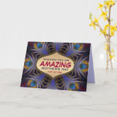 Phantastische Muttertagsfeathers Art Card Karte (Gelbe Blume)