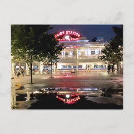 Phantastische Nachtansicht, Gewerkschaft Station,  Postkarte