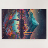 Phantastische Nachtsicht auf einen Moschee-Light-P Puzzle (Horizontal)