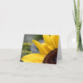 Phantastische Nah-up Big-Sonnenblume mit/ Taubentr Karte (Vorderseite)