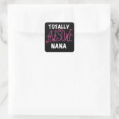 Phantastische Nana Pink T - Shirt und Geschenke Quadratischer Aufkleber (Tasche)