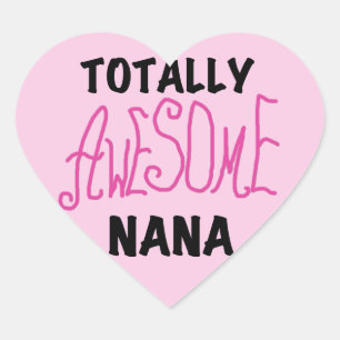 Phantastische Nana Pink T Shirts und Geschenke Herz-Aufkleber