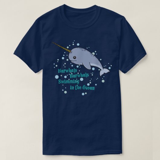 Phantastische Narwhal-Unicorns T-Shirt (Design vorne)
