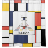 Phantastische Neoplastik Art Monogramm. Buchstabe  Duschvorhang (Vorderseite)