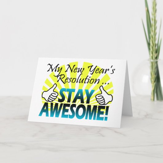 Phantastische Neujahrsentschließung Feiertagskarte (Vorderseite)
