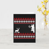 Phantastische Niedliche Funny Duck Hunter Deer Jag Karte (Gelbe Blume)