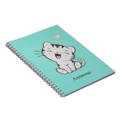 Phantastische Niedliche Kitekatze auf Light Blue Notizblock (Rechte Seite)