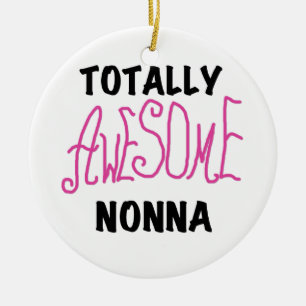 Phantastische Nonna Pink T - Shirt und Geschenke Keramik Ornament