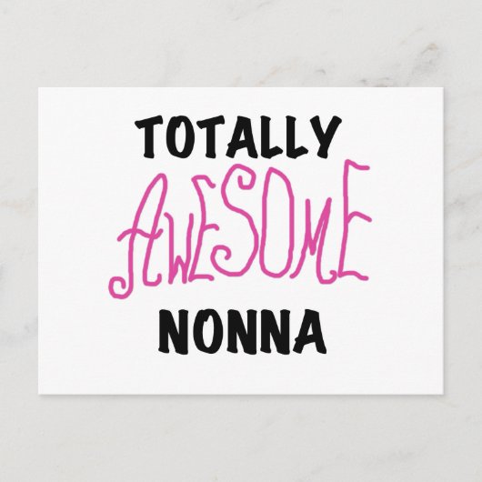 Phantastische Nonna Pink T - Shirt und Geschenke Postkarte (Vorderseite)