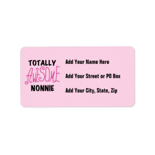Phantastische Nonnie Pink Tshirts und Geschenke Adressaufkleber