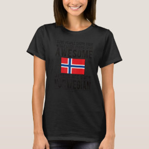 Phantastische norwegische Flagge Norwegische Wurze T-Shirt